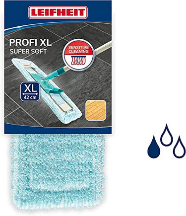 Leifheit mop cover Profi super soft for sensitive floors, floor mop replacement cover with special fibers, mop replacement cover for minimal water absorption, ideal for parquet, laminate and cork on sale